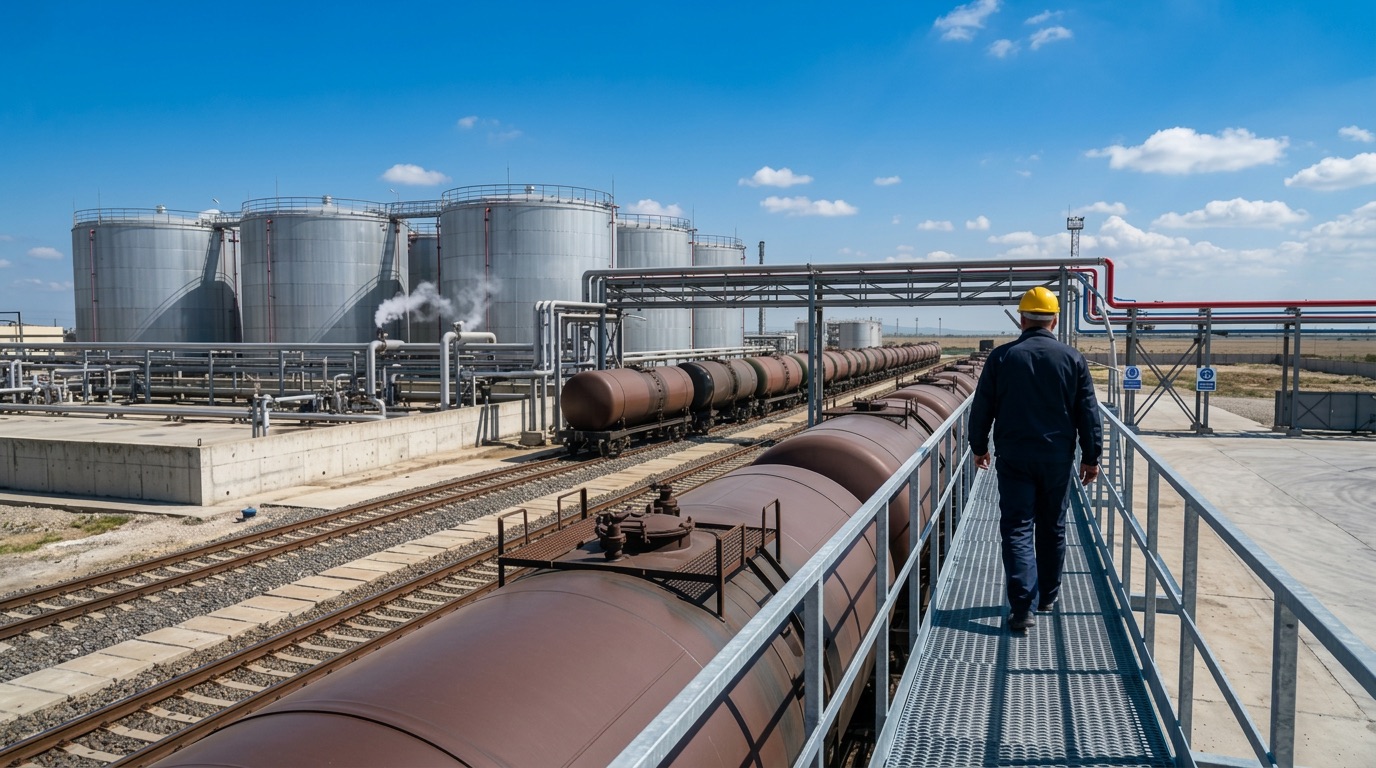 Железнодорожная ветка на территории терминала